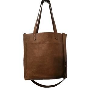Madewell The Medium Transport Tote Tan Leather English Saddle Crossbody Bag